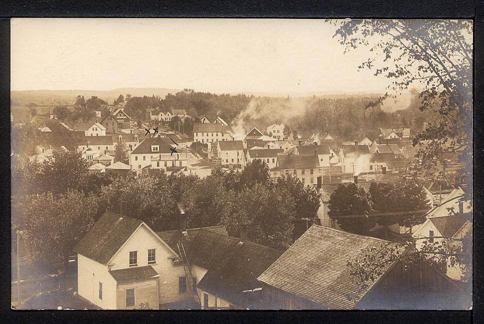 1910 BRUNSWICK MAINE Birds Eye View Photo Postcard RPPC BEV 1910 BRUNSWICK MAINE Birds Eye View Photo Postcard RPPC BEV