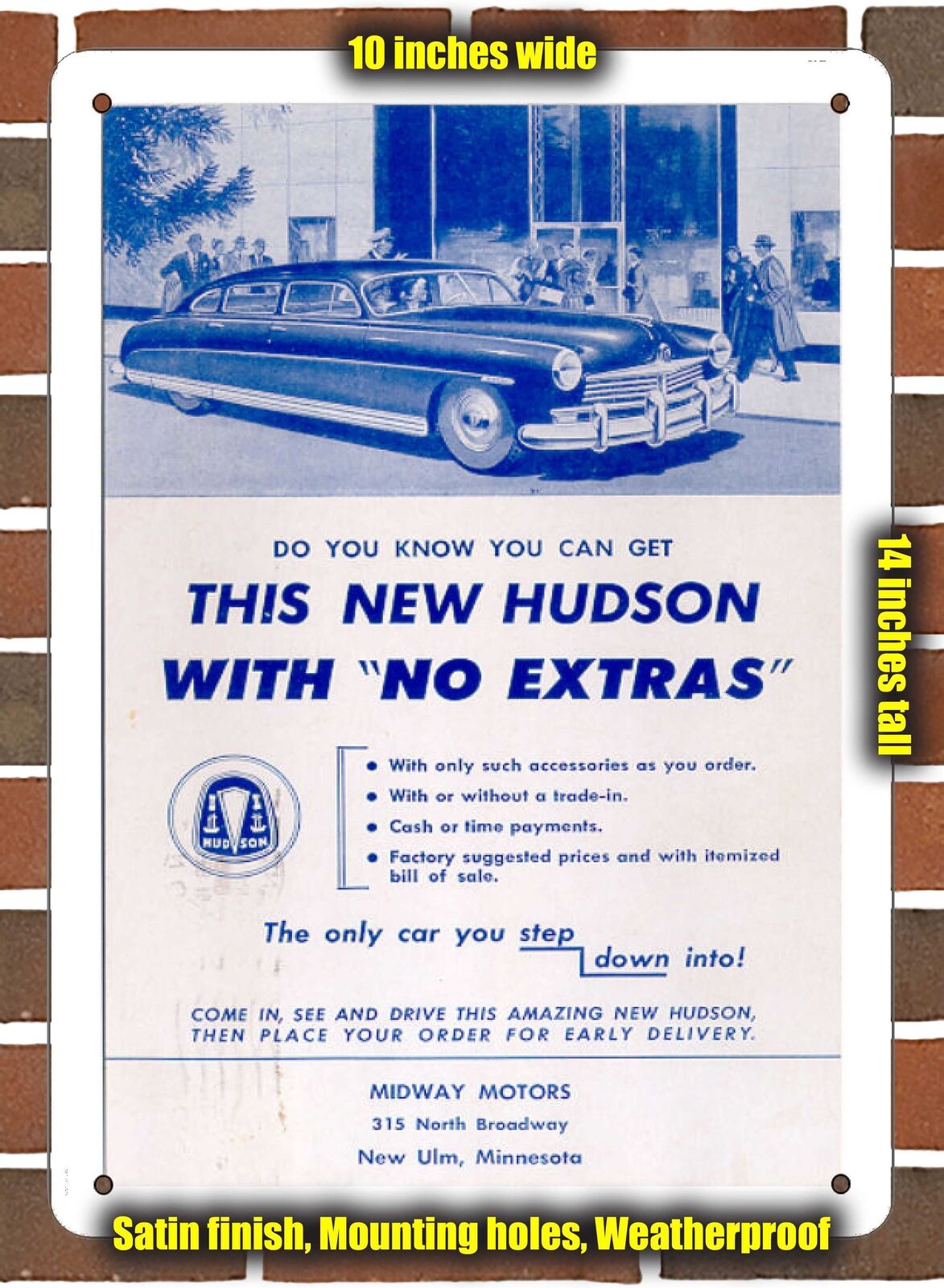 METAL SIGN - 1949 Hudson (Sign Variant #2)