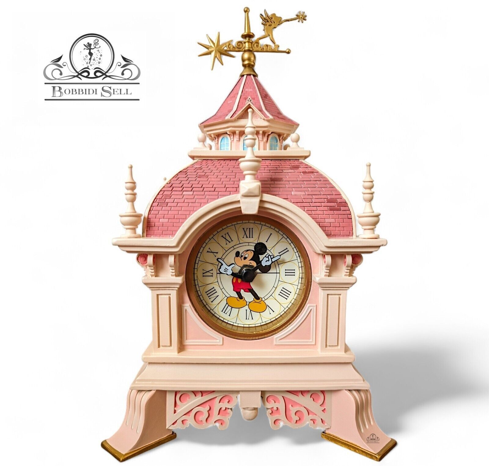 Disney Figurine Clock Disneyland Hotel Exclusive Disneyland Paris Disney