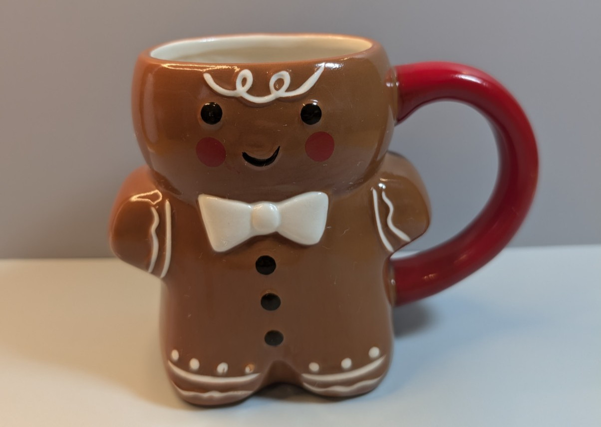 Wondershop Stoneware Christmas Gingerbread Man Mug Cup Coffee Cocoa