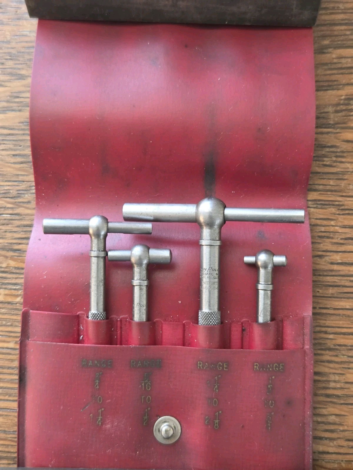 (4) Vintage Lufkin Rule Telescoping Gages w/Pouch Machinist Tools USA