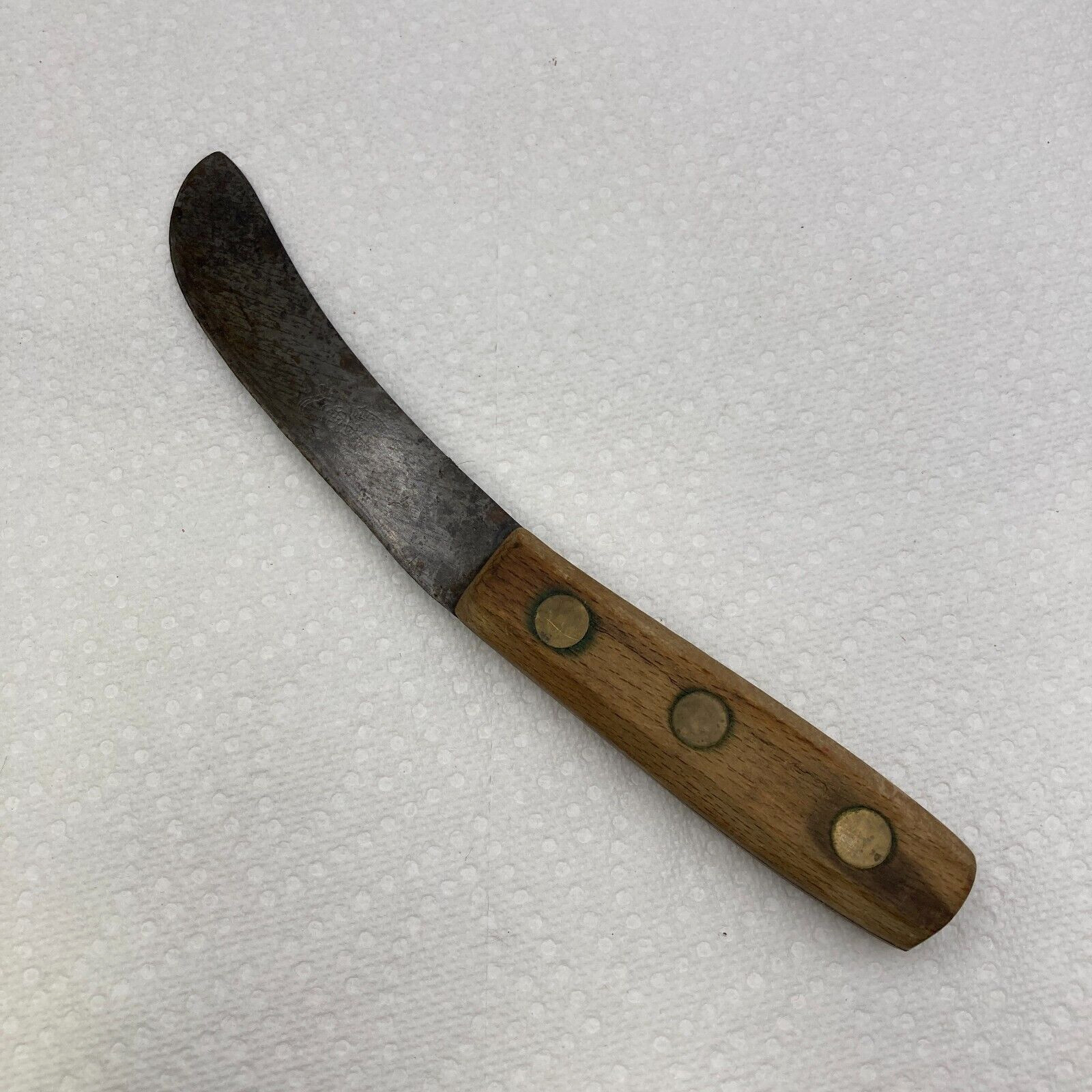 Rare Old Antique Vintage OVB OUR VERY BEST Wood Handle 9” Knife Skinner Curved