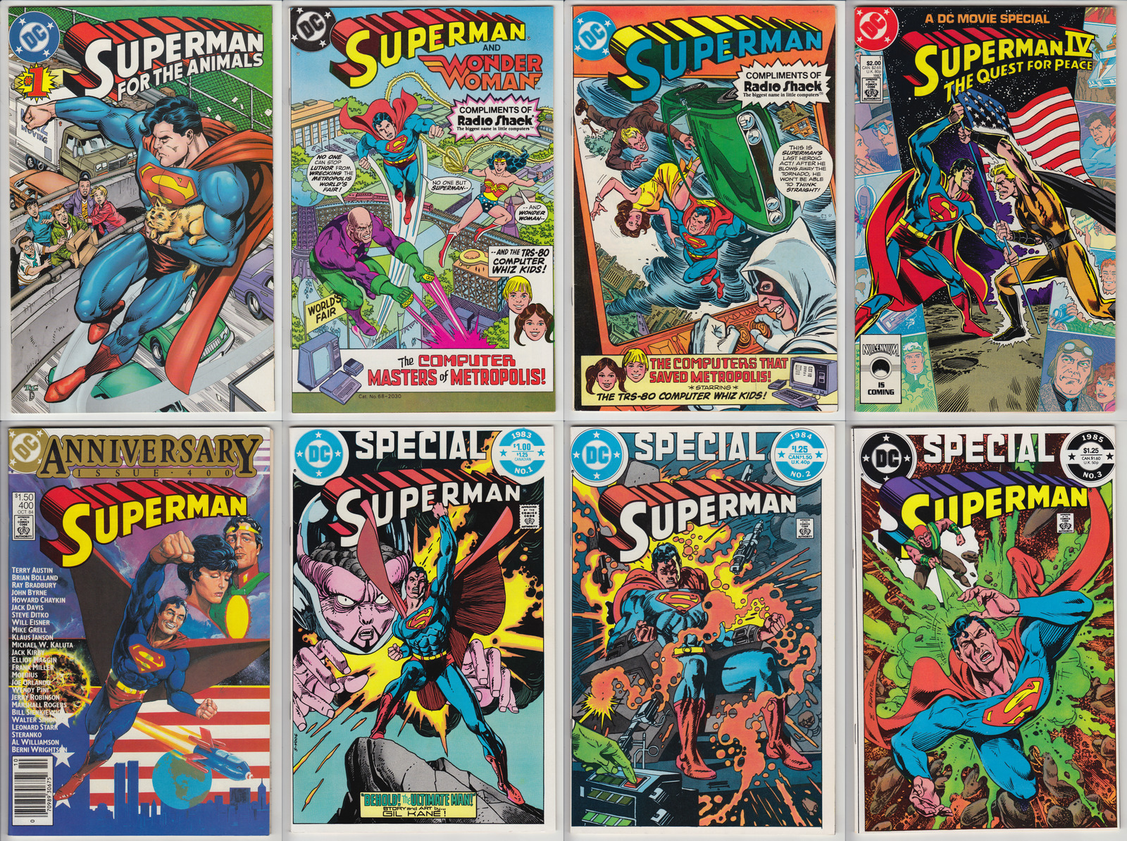 Superman Comics Specials (1980-2000) 8 Various Issues VF/NM +bags/boards