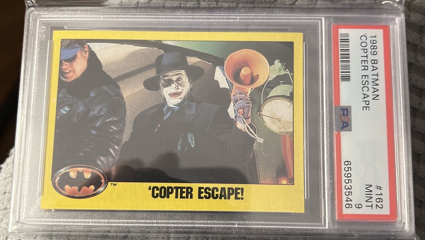 1989 Topps Batman Copter Escape Joker Jack Nicholson PSA 9 POP 1