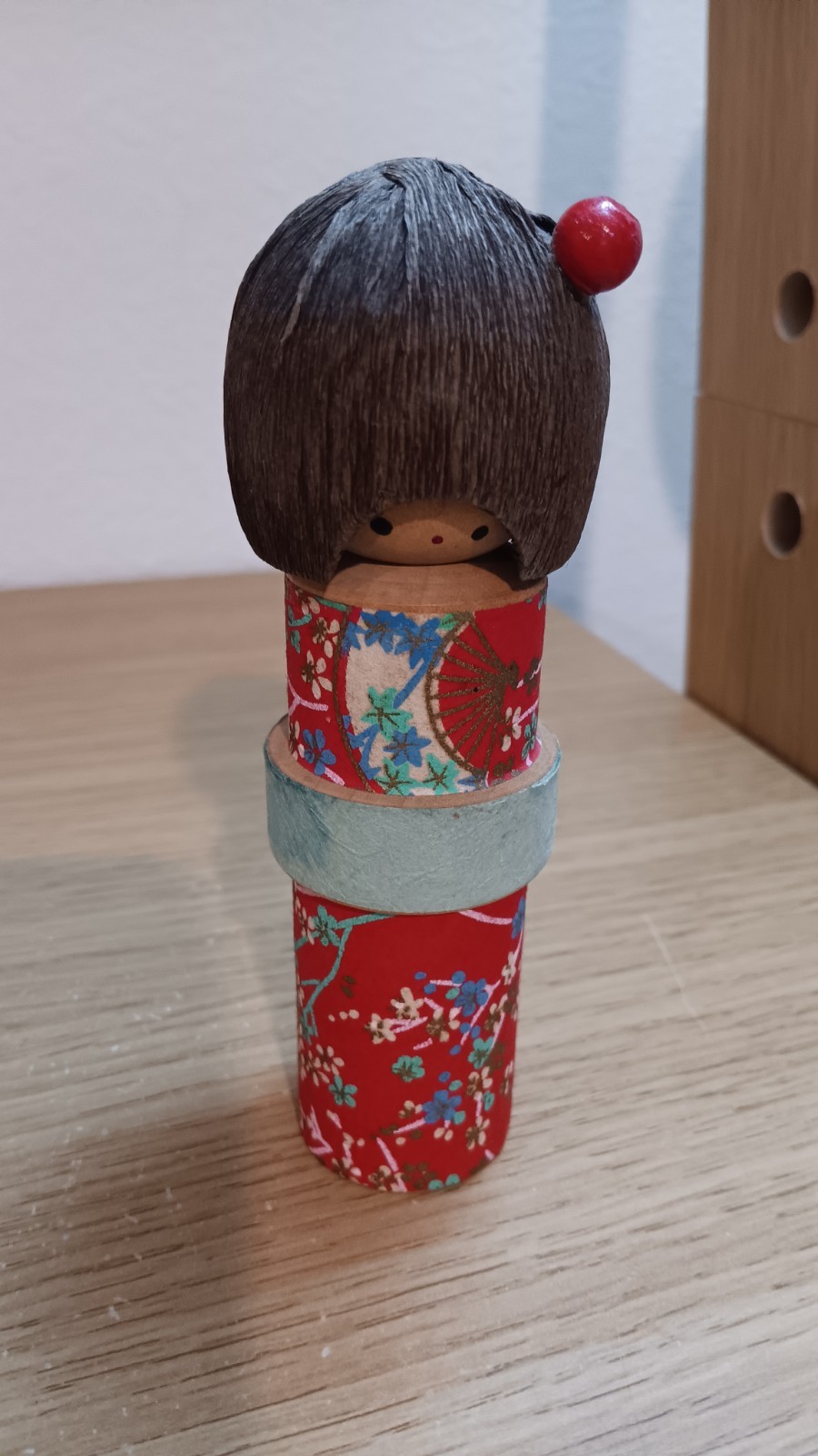 Vintage Kokeshi Doll Wood Japanese Turned And Handpainted
