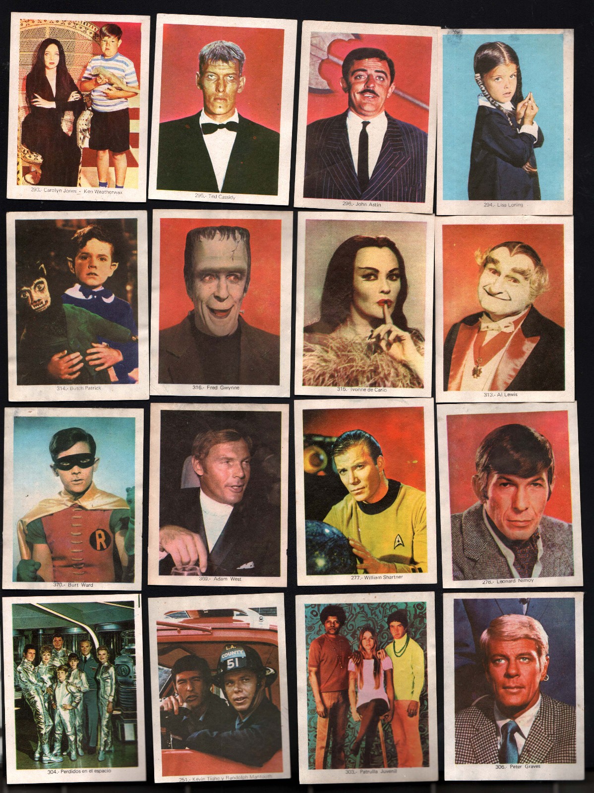 1973 Fotorama Movie and TV Stars Lot of 31 Addam\'s Family Munsters Batman