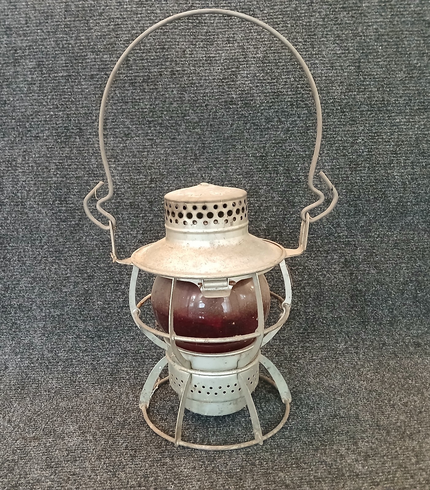 Vintage Dressel Arlington NJ Railroad Lantern with Red Globe - Kerosene Oil Lamp Vintage Dressel Arlington NJ Railroad Lantern with Red Globe - Kerosene Oil Lamp