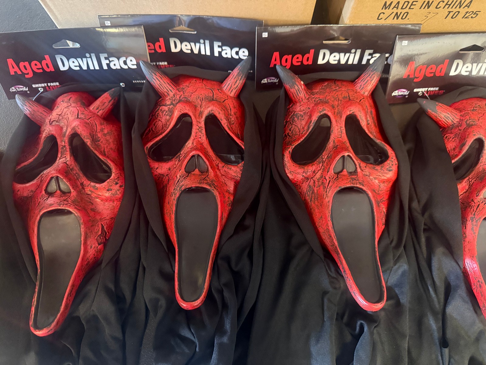 Ghostface Scream Aged Devil Face Mask Fun World In Stock Ghostface Scream Aged Devil Face Mask Fun World In Stock