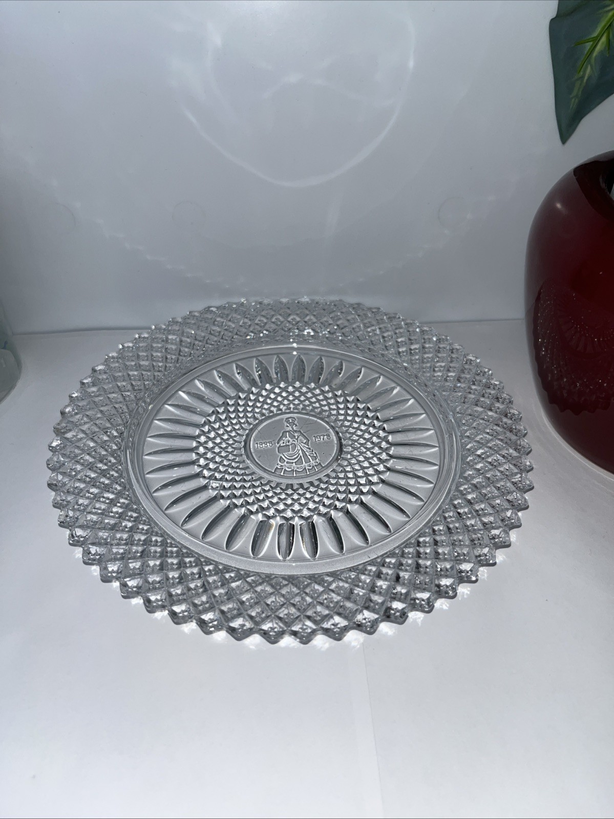 Vintage 1978 Fostoria USA Lead Crystal Avon Miss America Commemorative Plate