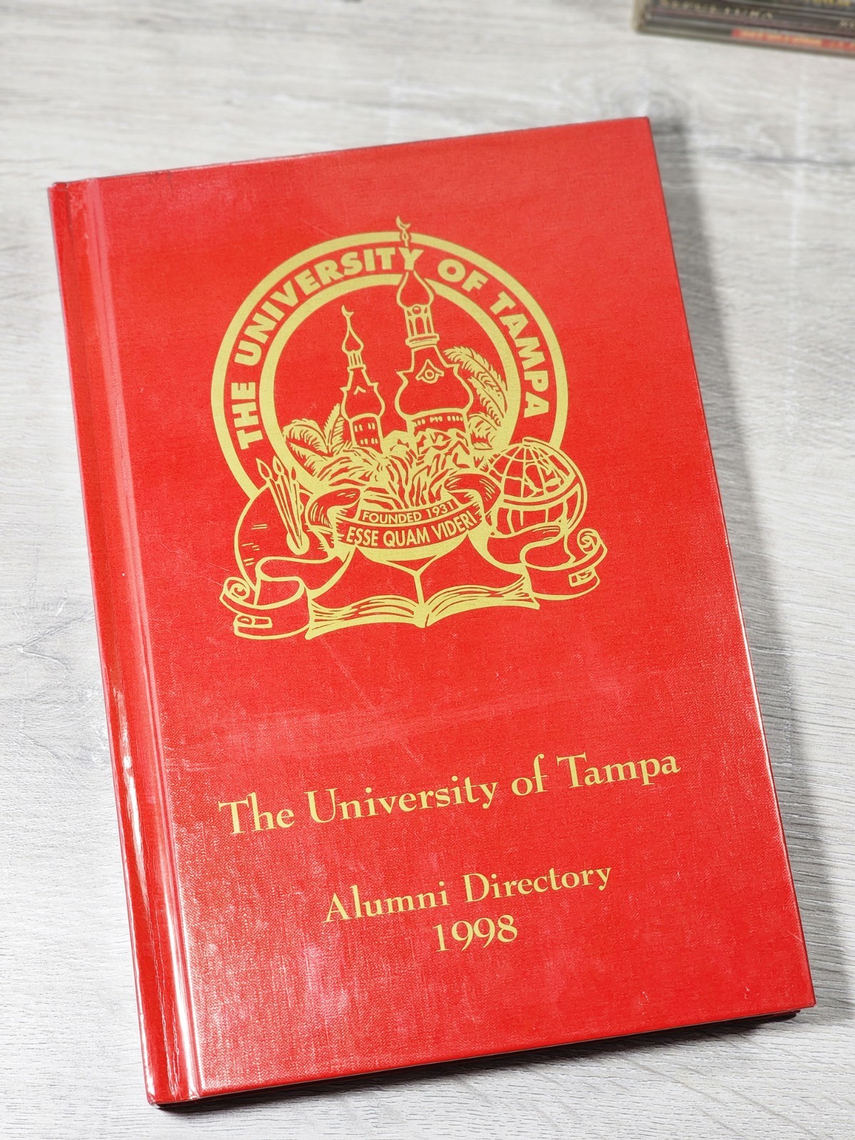 The University of Tampa Alumni Directory 1998 Red Hardcover UT Vintage Book