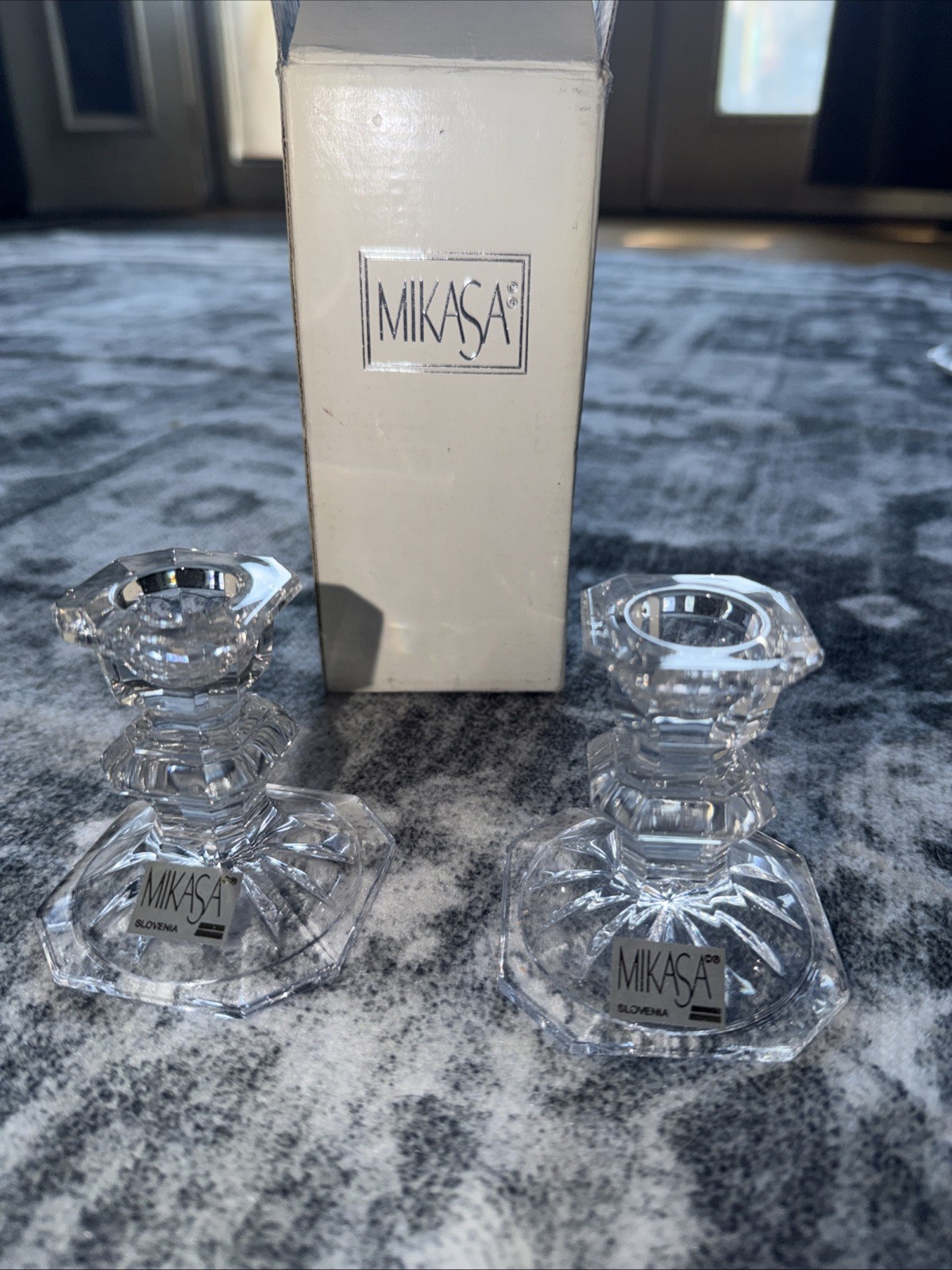 2 Vintage Mikasa Lead Crystal Elegant Edinburgh 3\