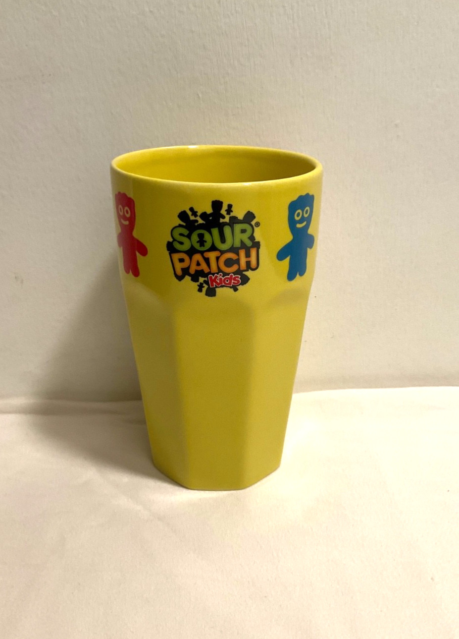 SOUR PATCH KIDS Ceramic Tumbler Glass Yellow Red Blue Green Gummies 2023 EUC SOUR PATCH KIDS Ceramic Tumbler Glass Yellow Red Blue Green Gummies 2023 EUC