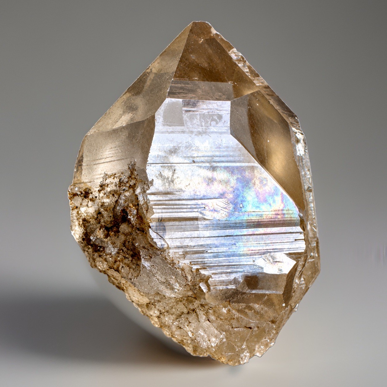 “Golden Diamond”Hashupi Himalayan Iridescent Akashic Growth Facet Quartz Crystal