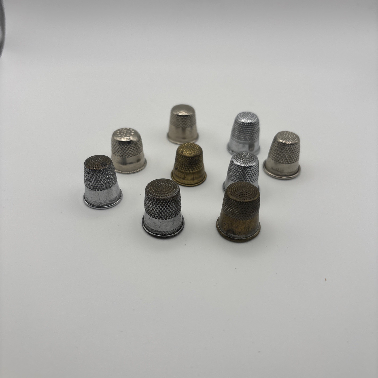 Sewing Vintage  Thimbles Group 9 Different