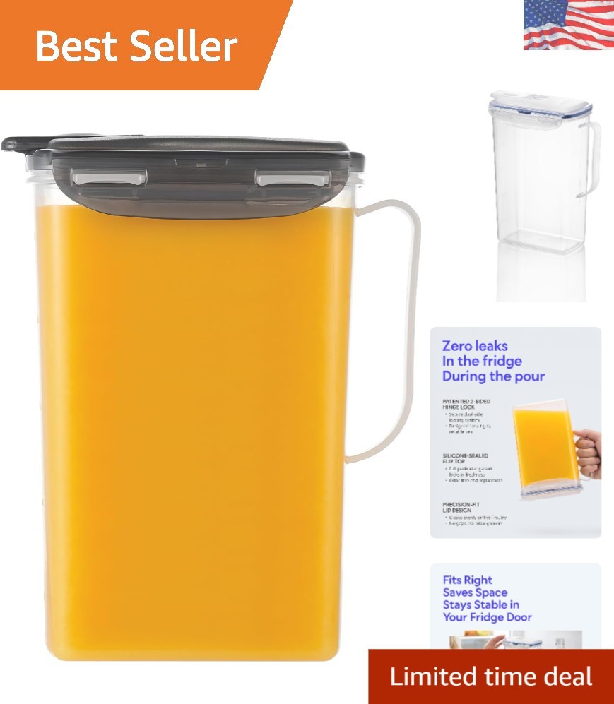 Elegant Aqua Plastic Pitcher - Airtight, Leakproof, 2 Quart for Water & Juices Elegant Aqua Plastic Pitcher - Airtight, Leakproof, 2 Quart for Water & Juices