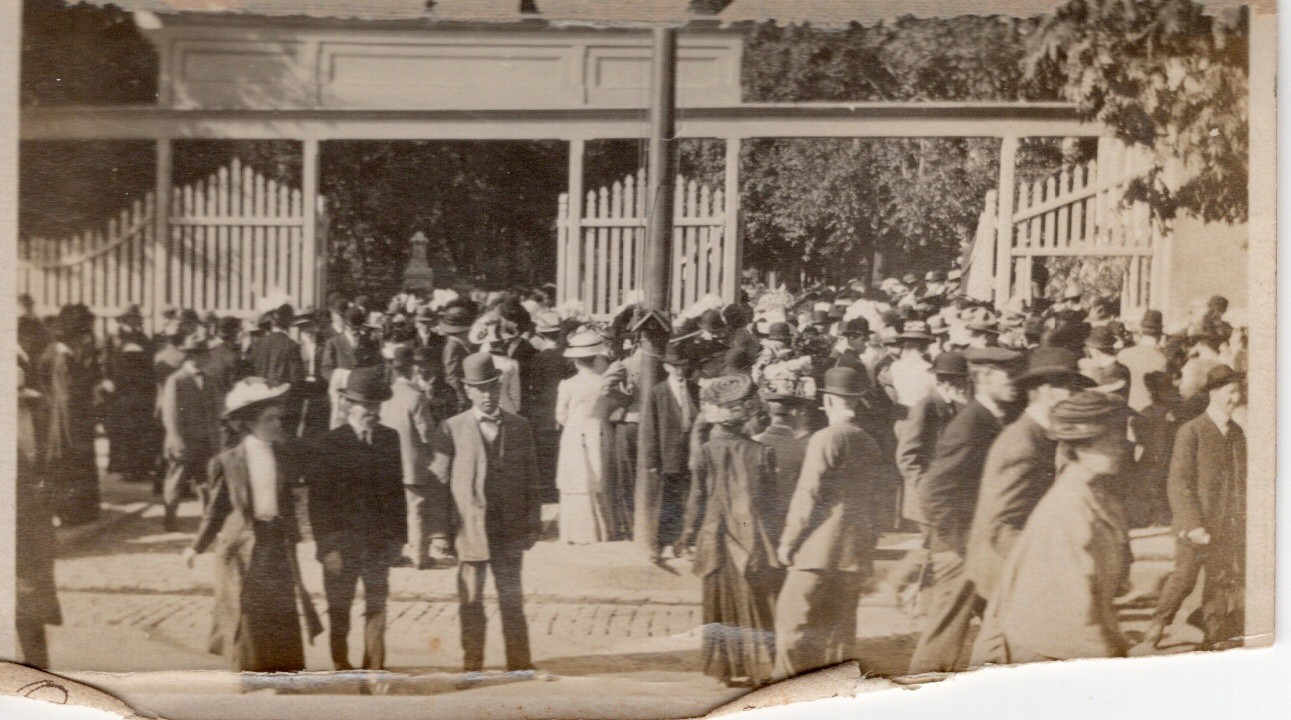 1911 General Conference crowd leaving at Temple Square MORMON SALT LAKE CITY