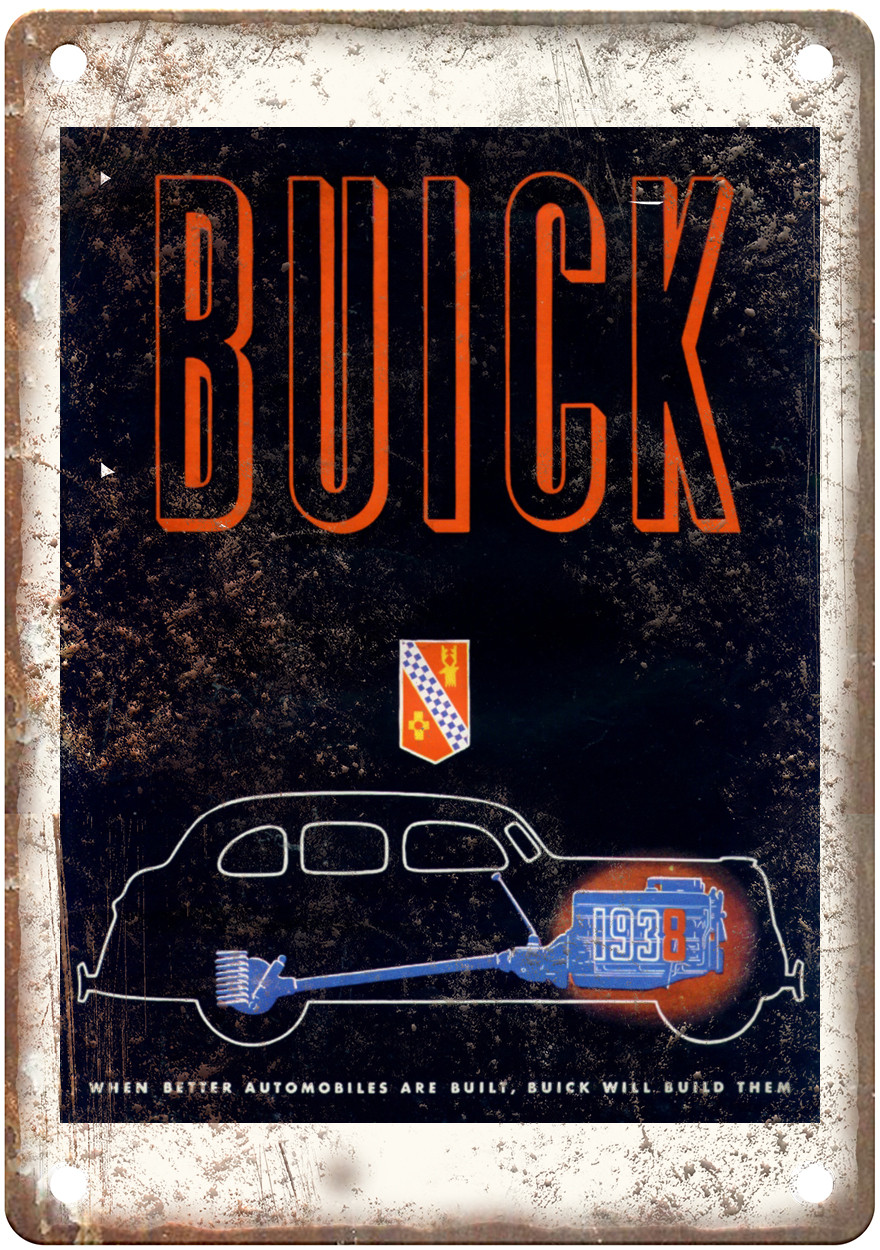 1938 Buick Vintage Auto Ad Retro Look Reproduction Metal Sign AM5684 1938 Buick Vintage Auto Ad Retro Look Reproduction Metal Sign AM5684