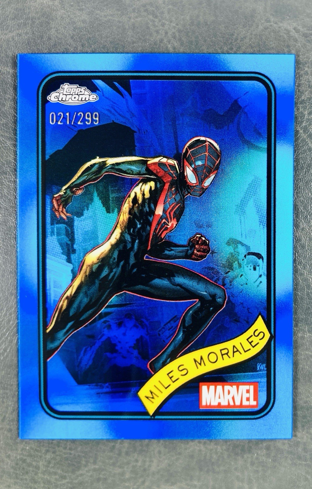 2025 Topps Chrome Marvel Miles Morales Spider-Man #176 Blue Refractor /299 💎🔥