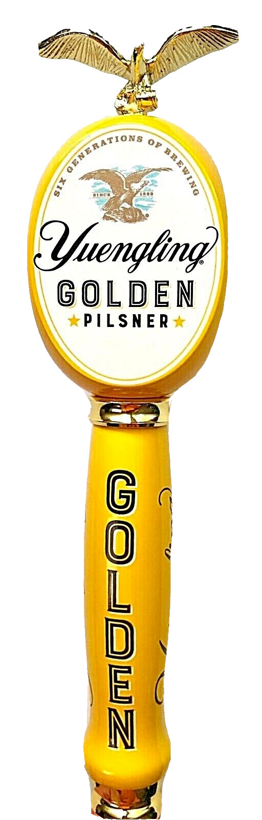*NEW* YUENGLING - GOLDEN PILSNER - 3D PUB KNOB - BEER TAP HANDLE (Eagle Topper)
