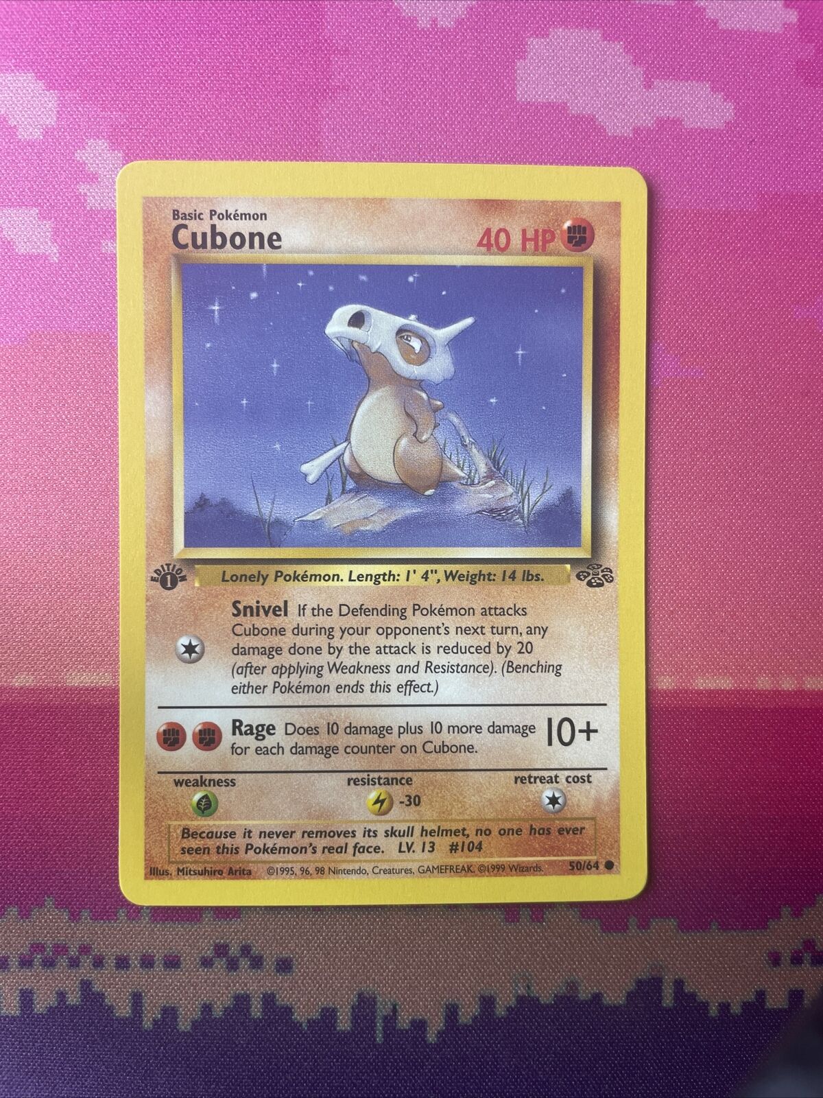 Pokemon Card Cubone Jungle 1st Edition Common 50/64 Near Mint