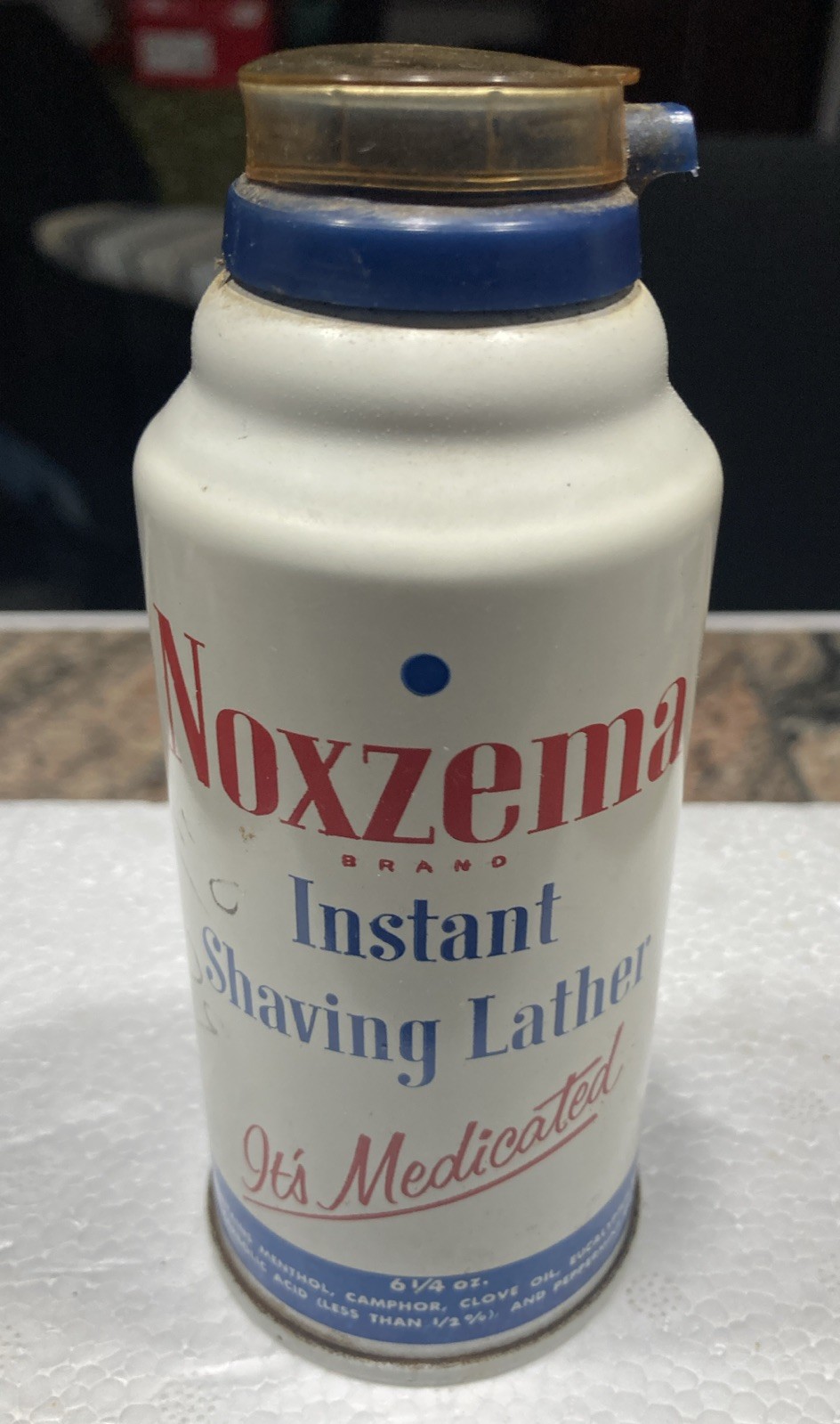 vintage 1960s NOXZEMA Medicated  SHAVING CREAM can