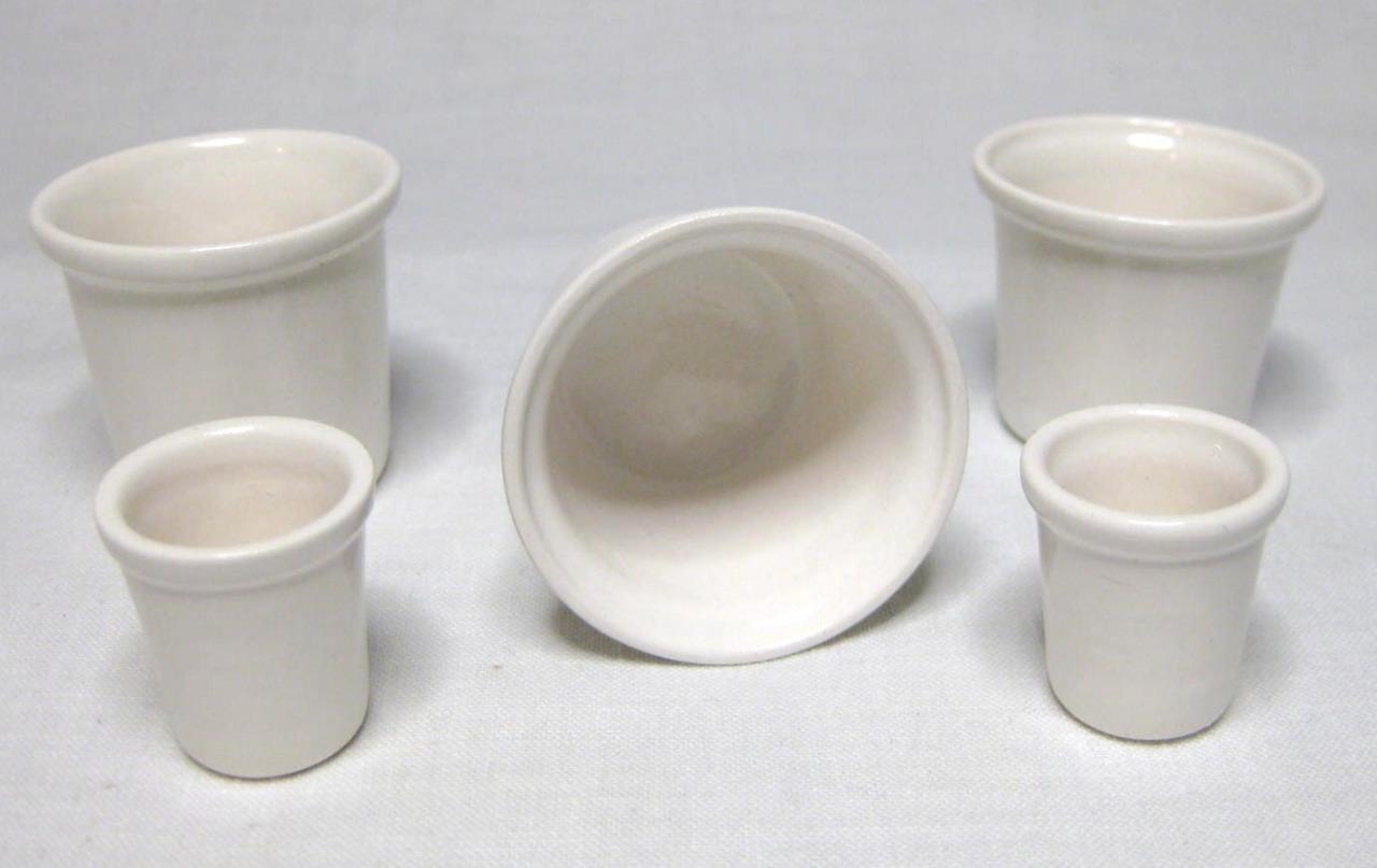 5 White China Inkwell inserts Porcelain inkpot liners Choose Any 5 From 11 sizes