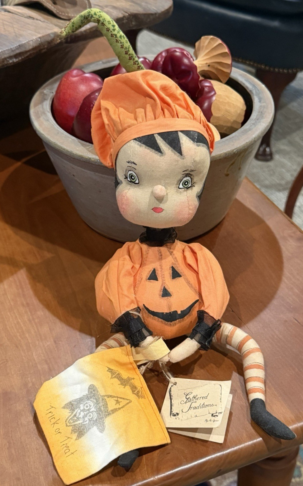 JOE SPENCER GATHERED TRADITIONS TRICK OR TREAT CHRISTABEL HALLOWEEN DOLL NEW NWT