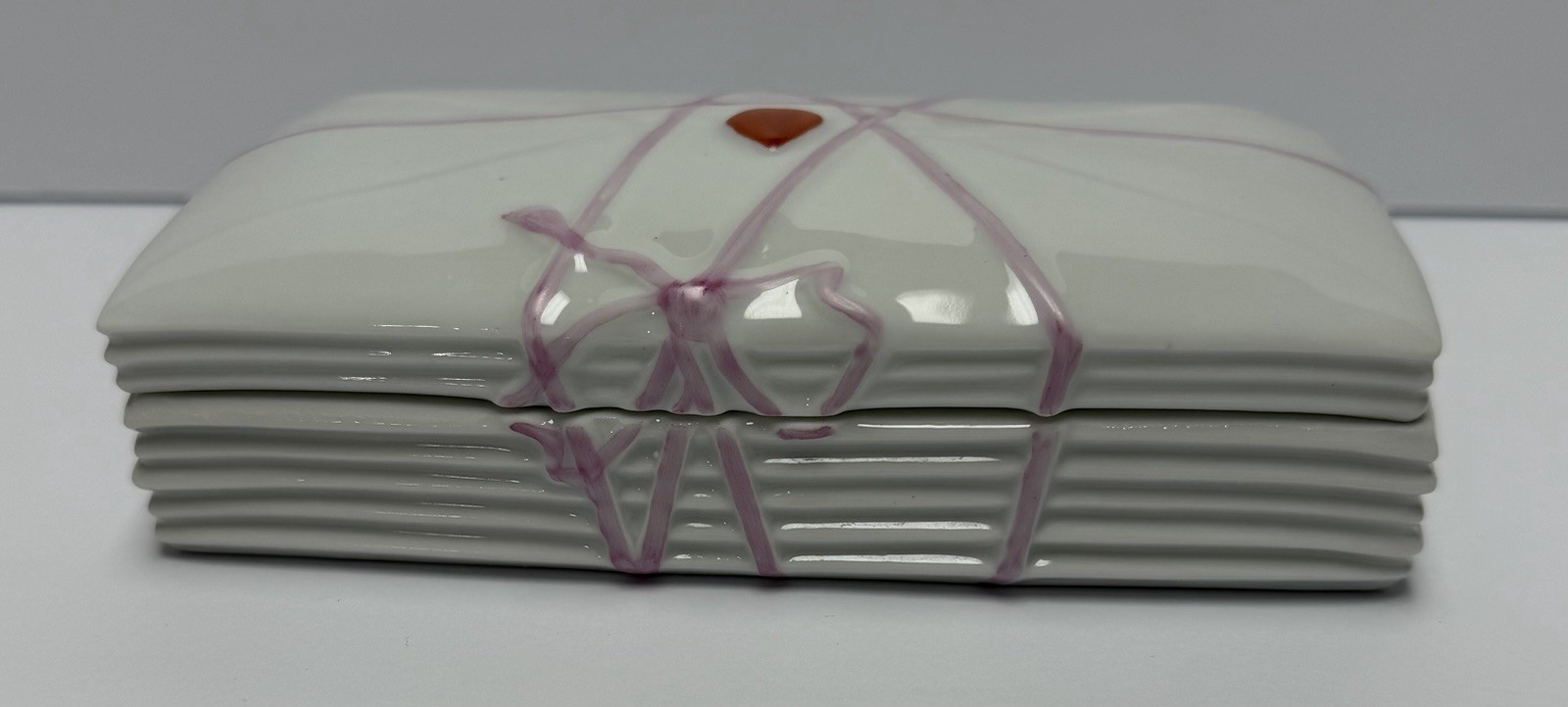 Rochard Limoges Trinket Box Hand Painted Love Letter 1977 Parcel Boxes Heart