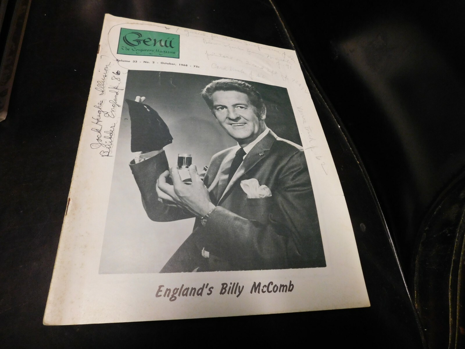 Genii Conjurors\' Magic Magazine Magician Billy McComb October 1968