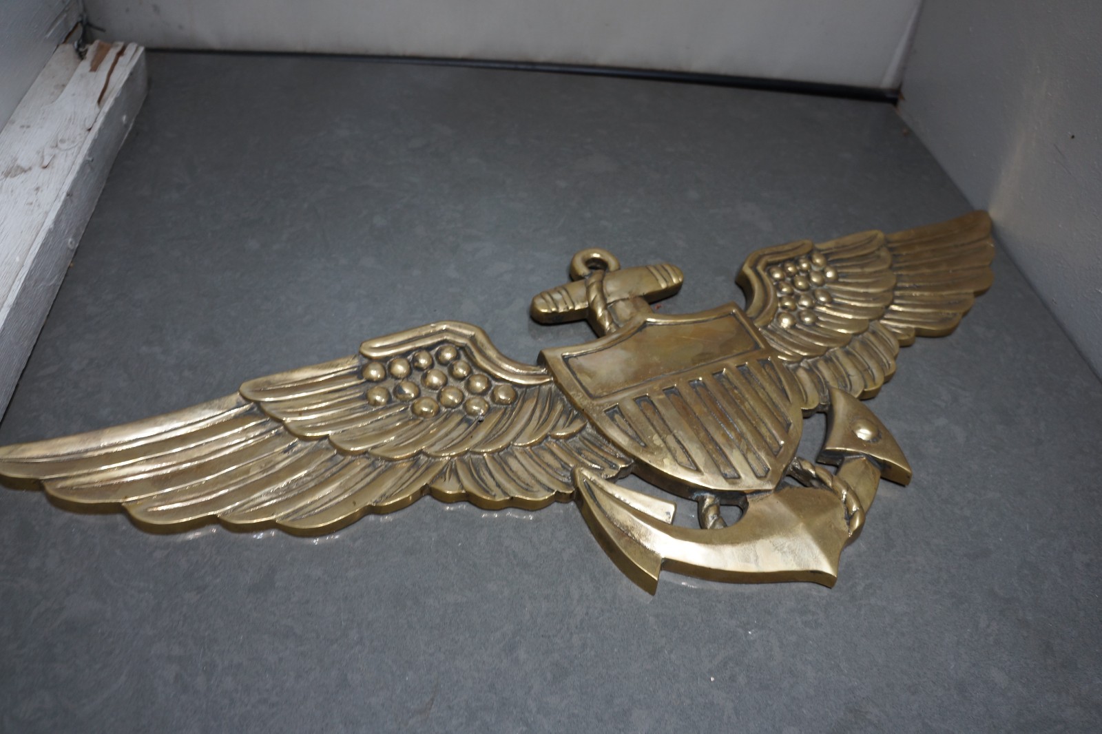 Vintage 1950's US Navy Naval Aviator Badge Solid brass 14 lbs 36 inches
