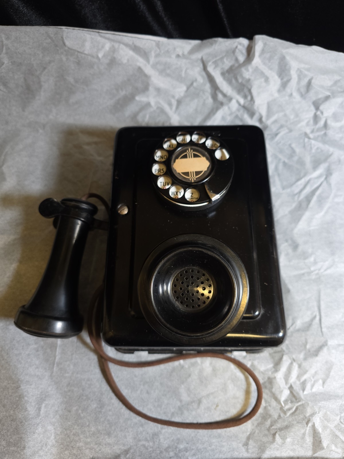 1920s Western Electric 653 BA Candlestick Metal Wall Telephone American Bell Tel