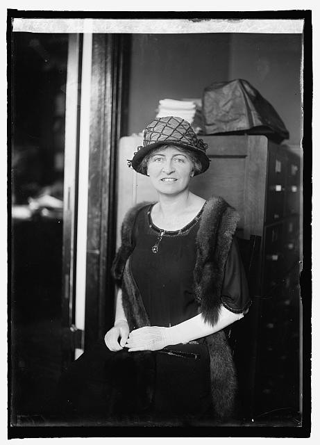 Photo:Miss Alice L. Daly 1922 Portrait Woman Hat Fur Trim