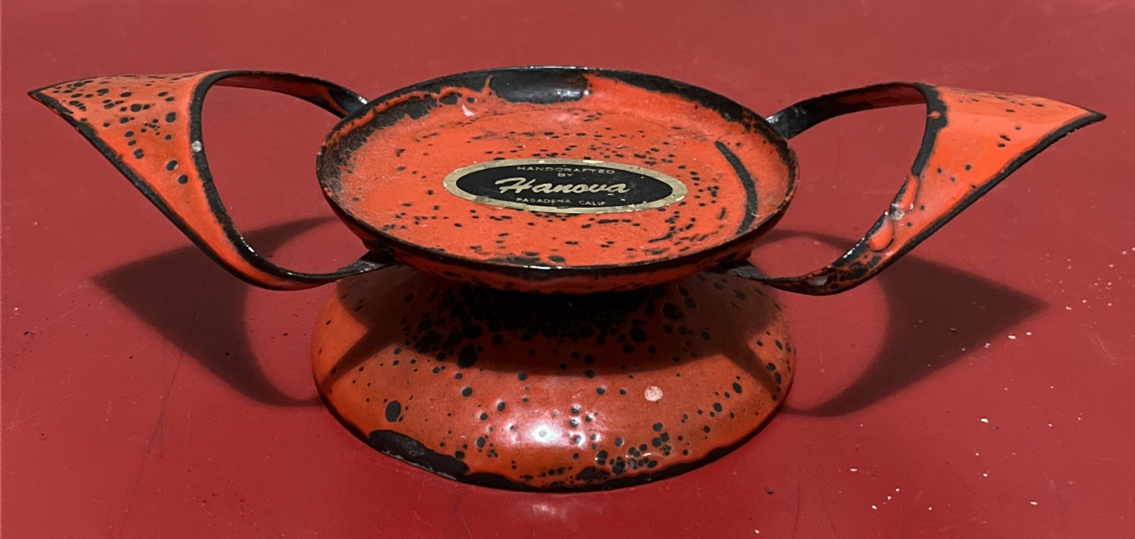 Vintage Hanover Of Pasadena Enamel Candleholder *4I
