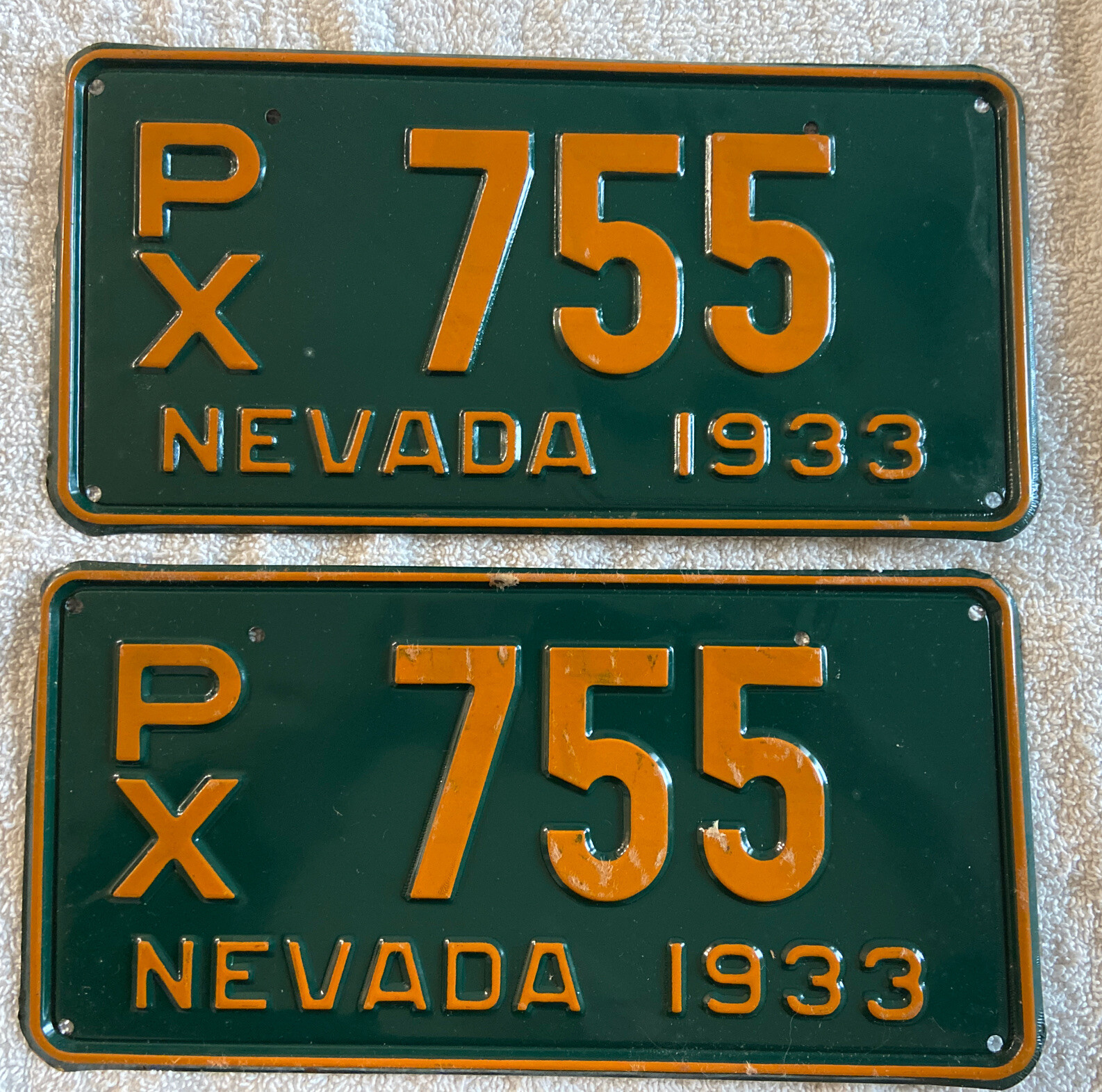 Excellent Pair Of 1933 Nevada License Plates See My Other Plates Excellent Pair Of 1933 Nevada License Plates See My Other Plates