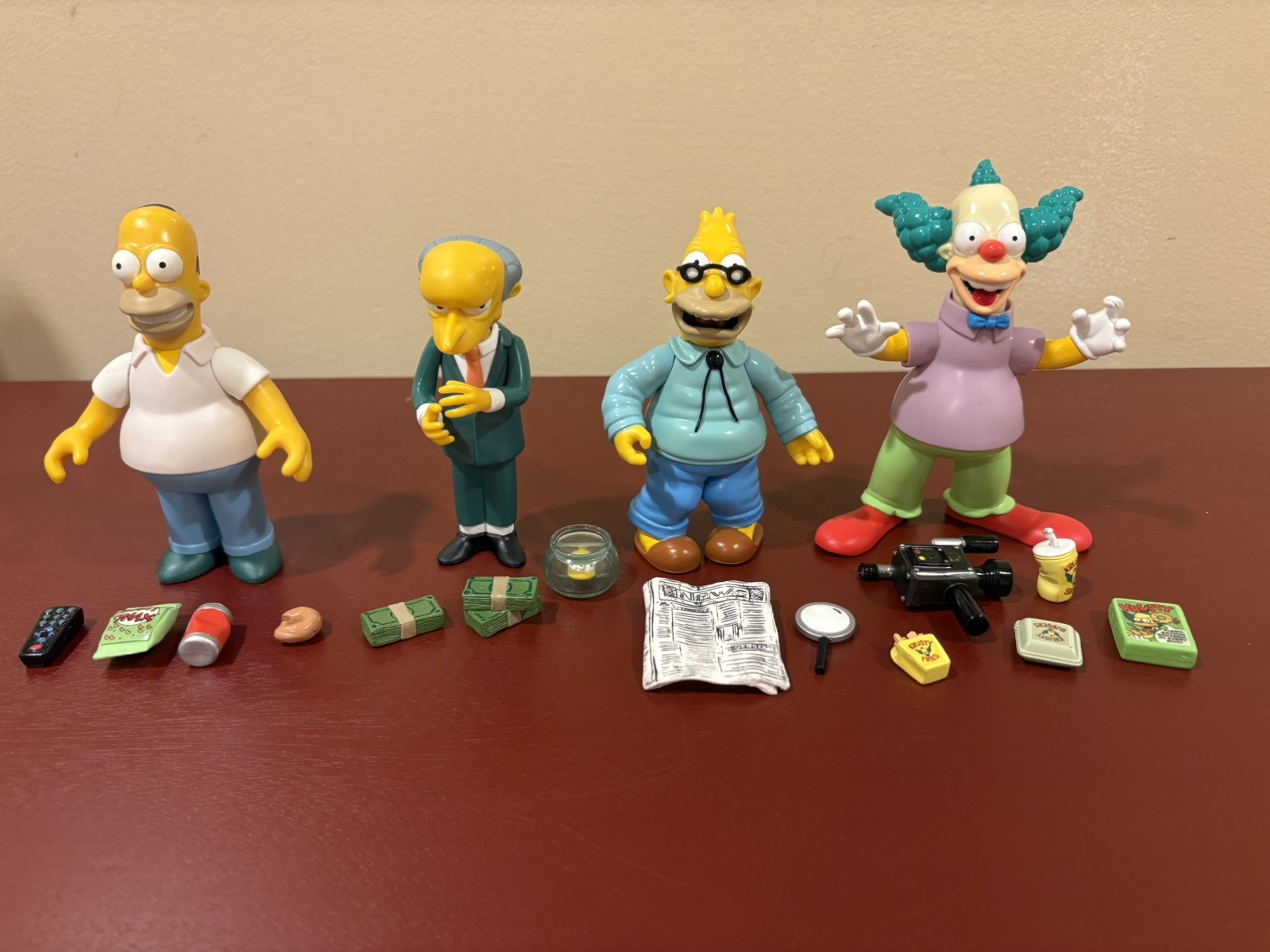 Simpsons WOS Homer Krusty series one lot Playmates World of Springfield Loose 