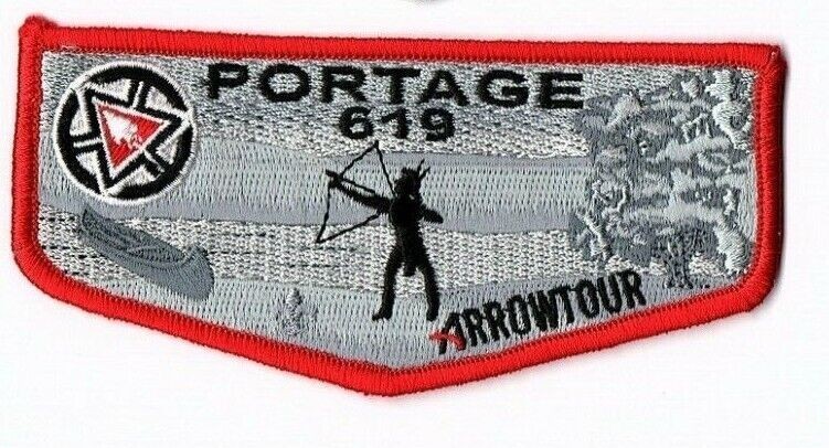 Boy Scout OA 619 Portage Lodge 2015 Centennial Arrowtour Flap