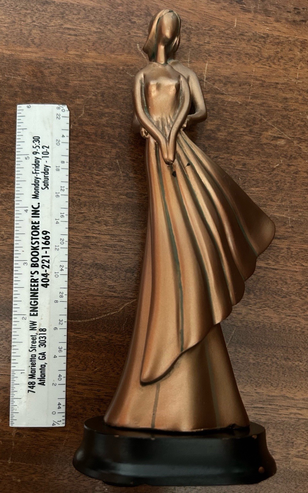 Abstract Romantic Couple Sculpture Bronze Tone Figurine Modern Home Decor 7.5”
