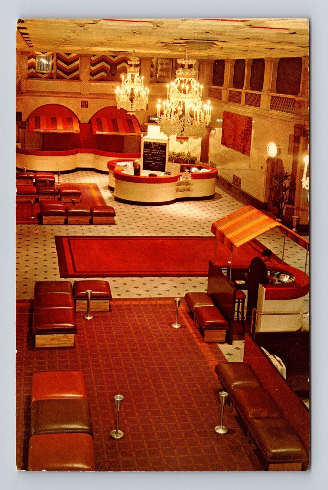 New York City-NY, The Hotel Taft, Lobby, Advertising, Vintage c1973 Postcard