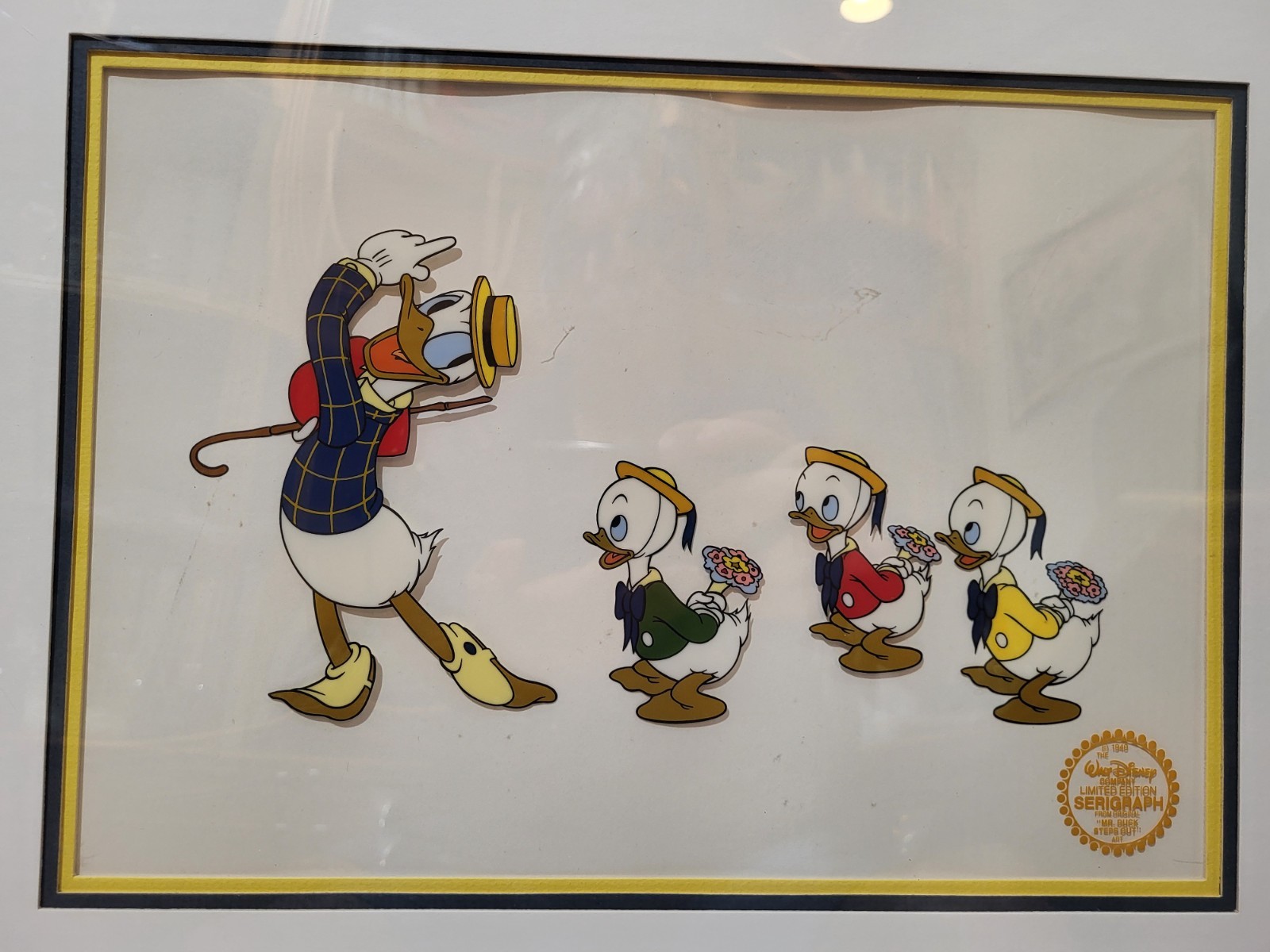 Disney Donald Duck Serigraph EX Framed Limited Edition COA Animation Art