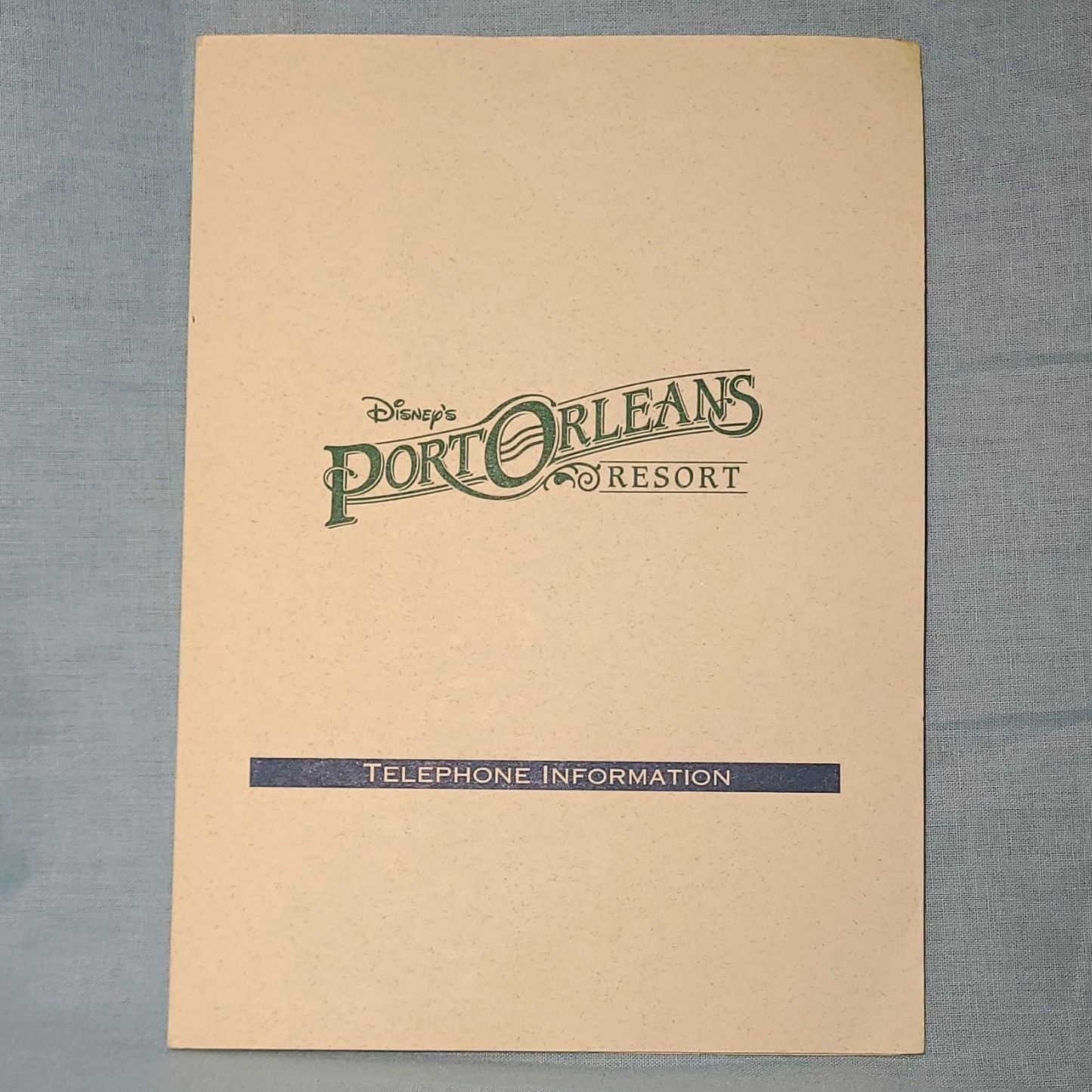 Disney Port Orleans Resort Telephone Information Card Paper Booklet Early 1990s