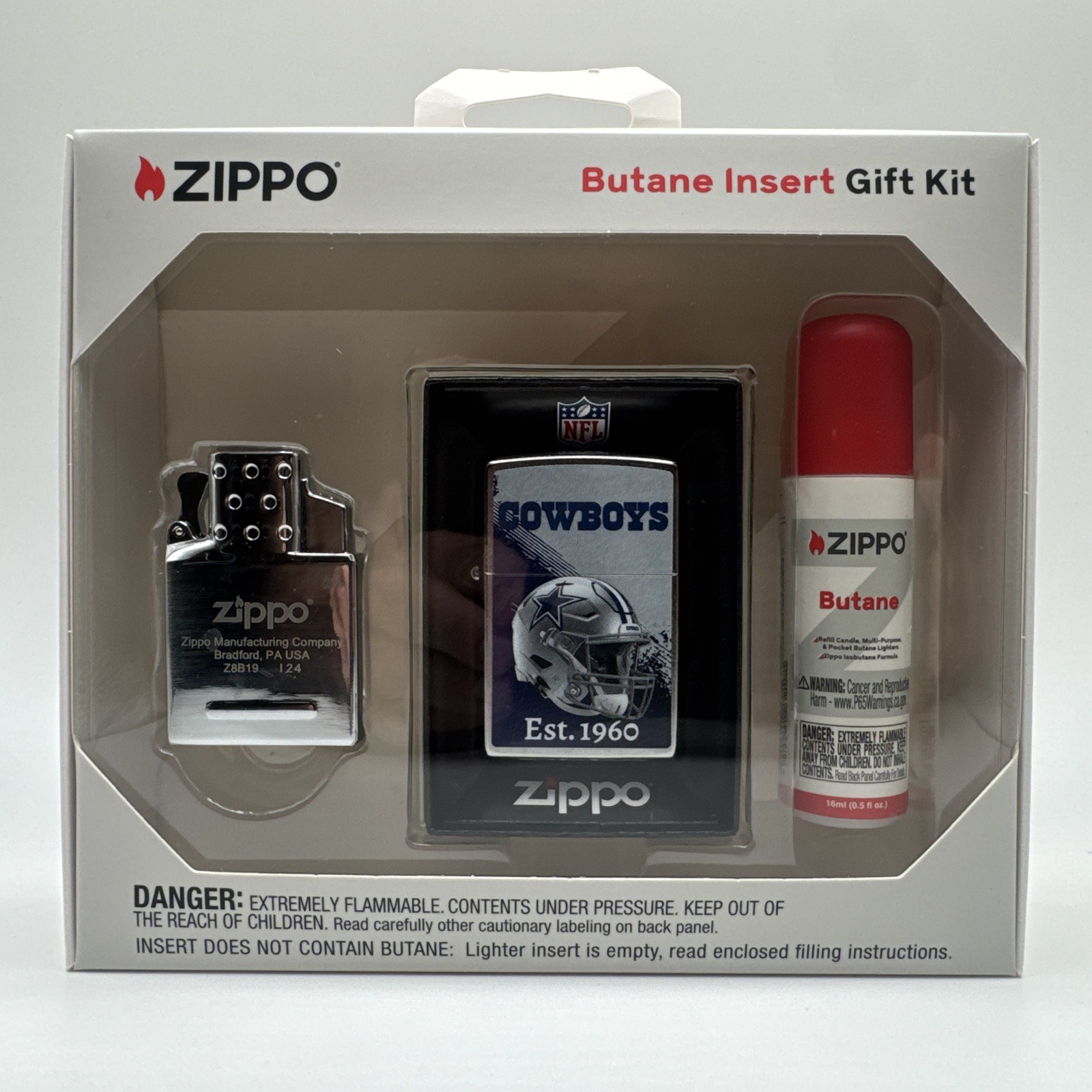 Zippo NFL Dallas Cowboys 47690 Double Torch Butane Lighter Gift Set Zippo NFL Dallas Cowboys 47690 Double Torch Butane Lighter Gift Set
