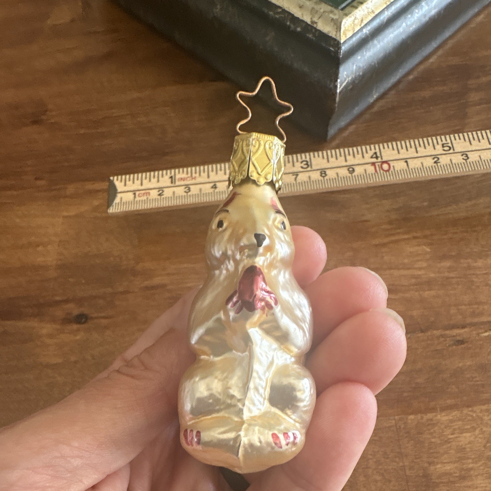 Vintage Blown Glass Squirrel Christmas Ornament Figural Mercury Luster Germany