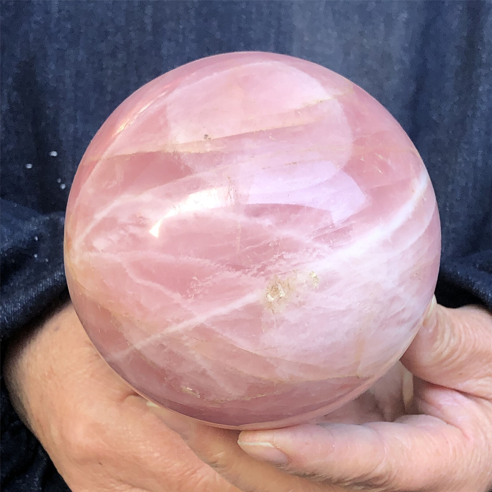 2.99LB Natural ROSE crystal Crystal Sphere Quartz Healing CARE