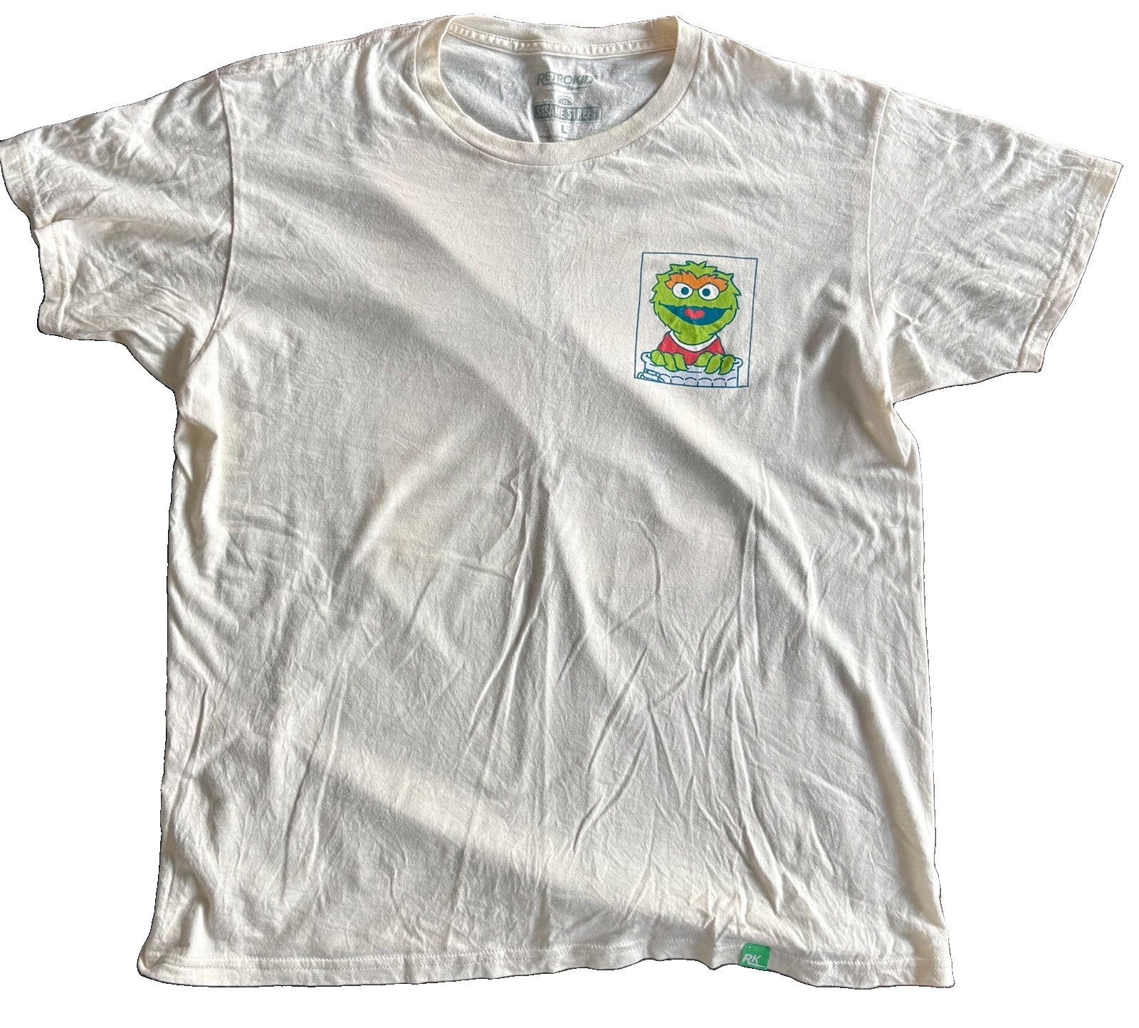 Sesame Street Oscar The Grouch Retrokid T-Shirt  Size Large T Shirt Retro Kid