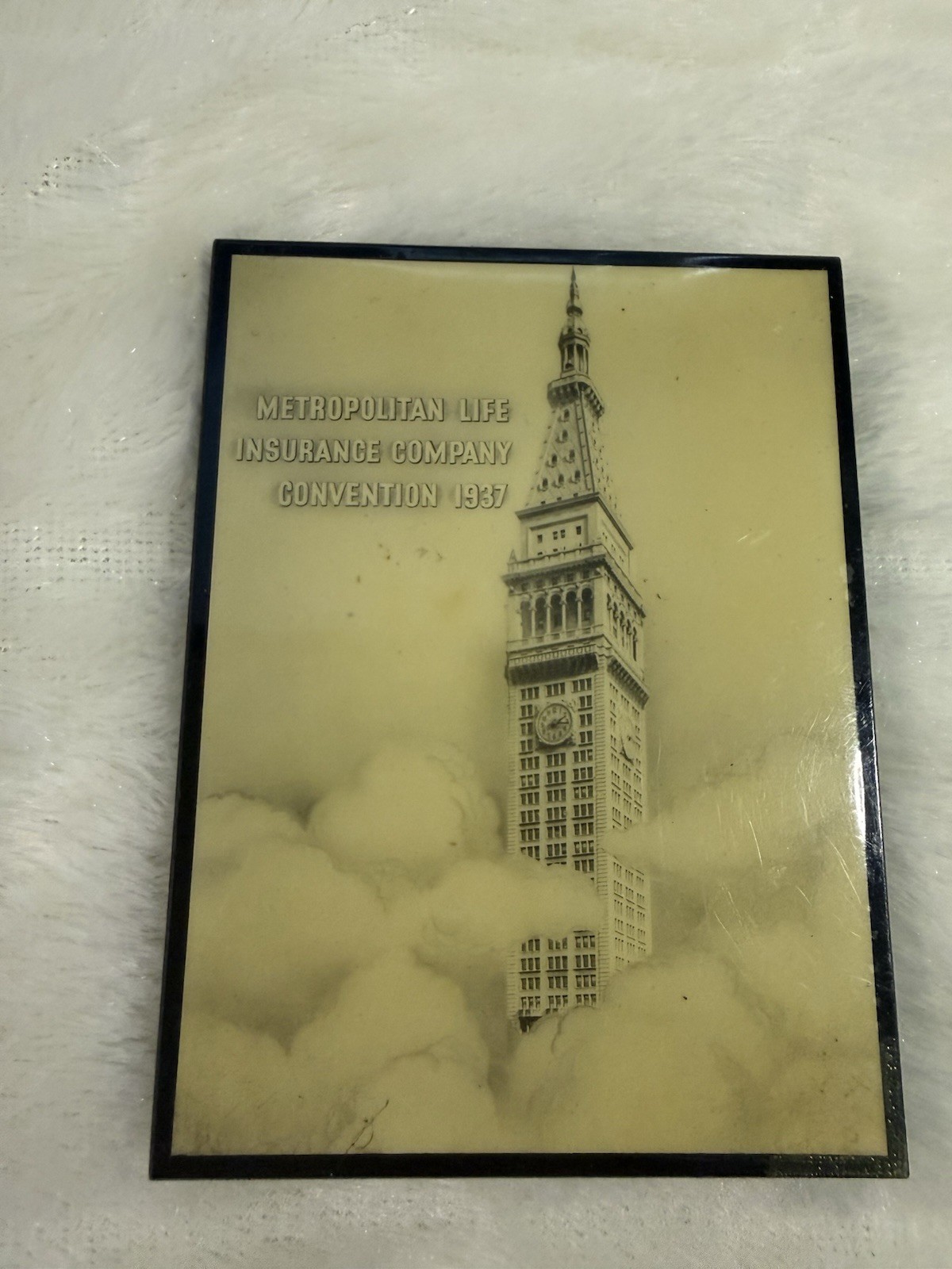 Vintage 50s Metropolitan Life Insurance Advertisement Art Photo On Board