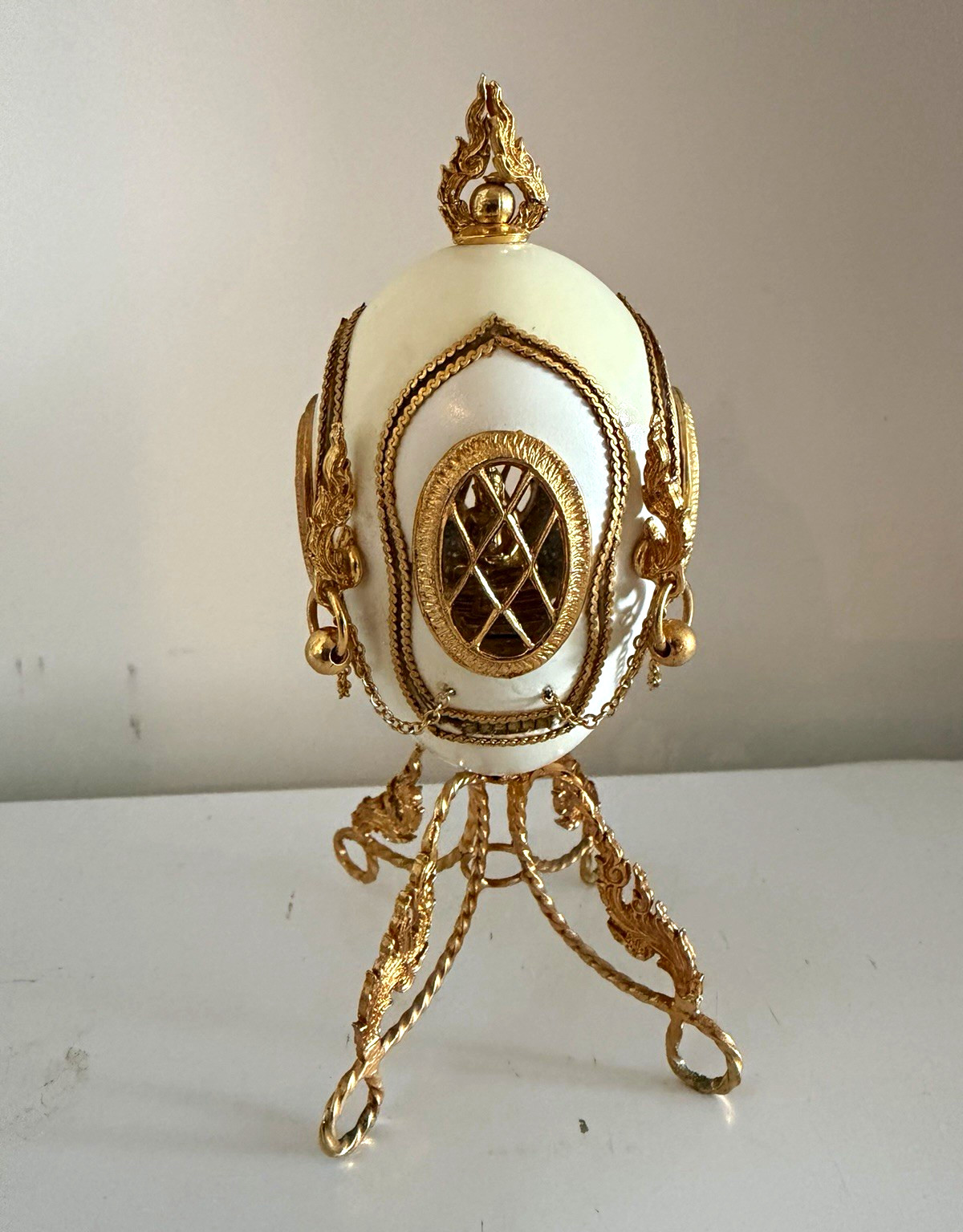 Fabergé-style Handcrafted Egg Buddha Figurine