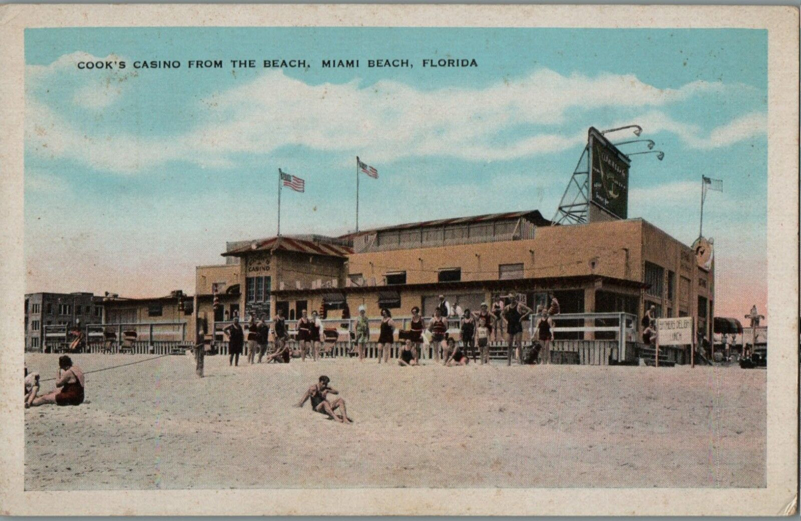 Vintage Postcard 1930's Cook's Bathing Casino, Miami, Florida (FL)