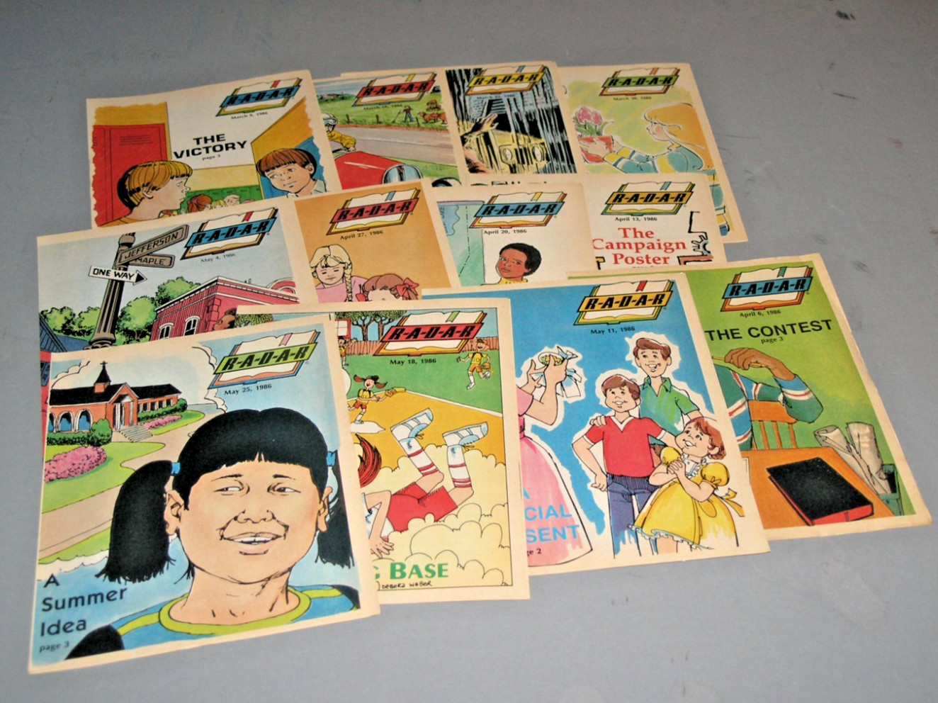 Vintage  Lot of 12 R-A-D-A-R Weekly Sunday Booklets March, April & May 1986 Less