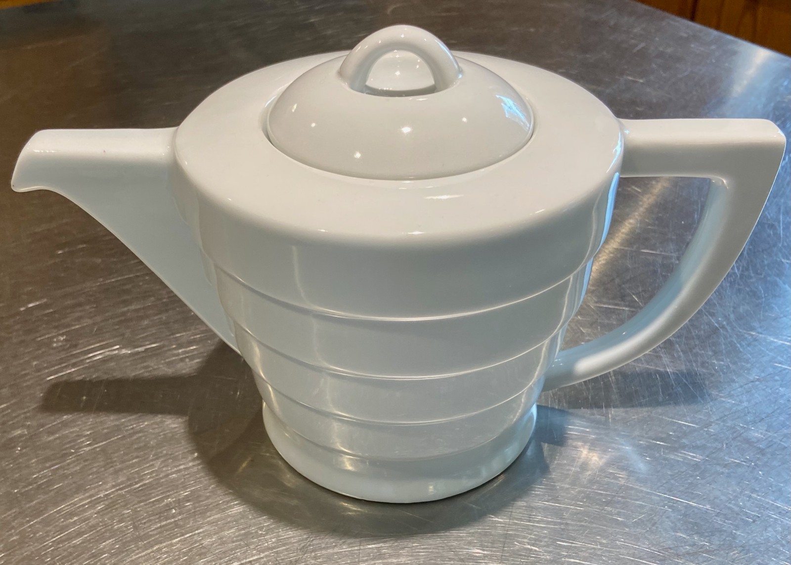 FRANK LLOYD WRIGHT VINTAGE 1998 GUGGENHEIM KRUPS TEAPOT BRIGHT WHITE