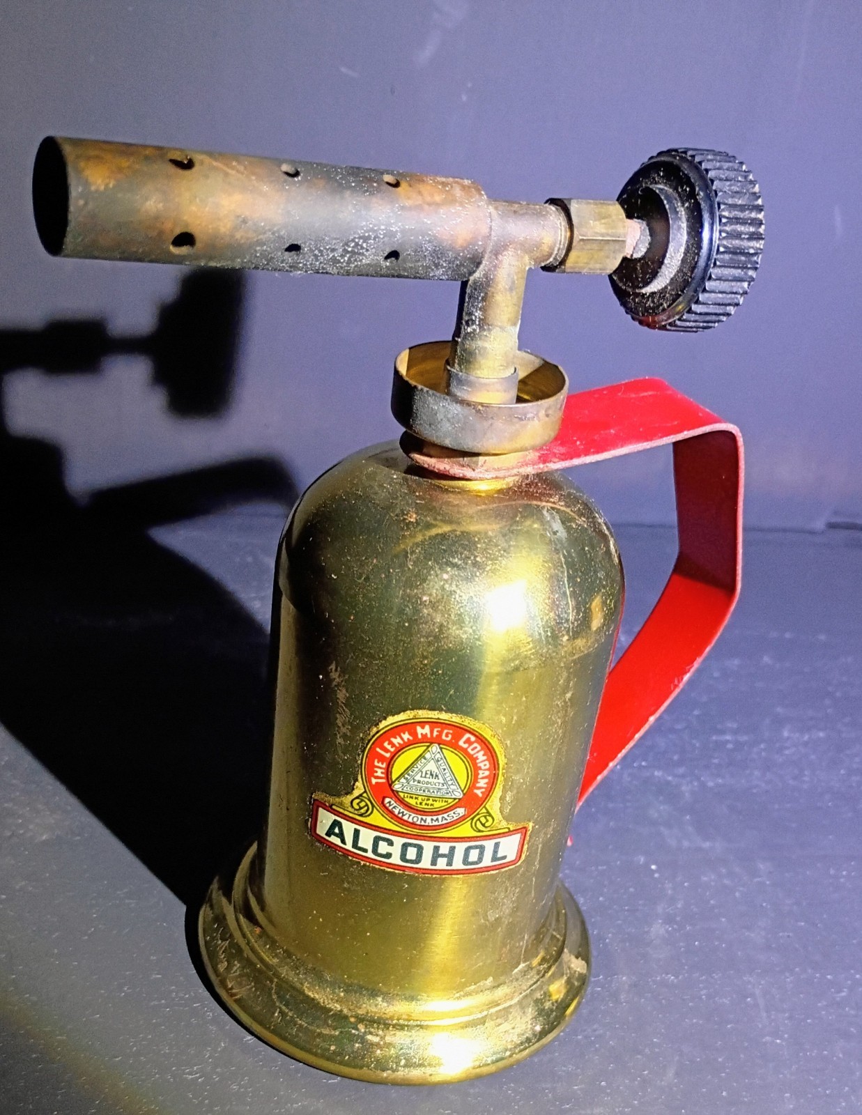 Vintage Lenk Alcohol Brass Blow Torch NO. 105 A